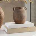 Set of 2 Aesthetic Decorative Books Boxes, Faux Books Stacked for Decoration for Coffee Tables Modern Home Bookshelves Decor, Fake Fashion Photo Storage Boxes(Light Khaki)