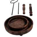 KICHOUSE Wooden Tiered Cake Stand Rustic Cupcake Display Holder Multi-purpose Natural Dessert Tray for Kitchen Dining Room Party and Wedding Decor Space-saving Design Construction