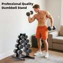 4-Tier Dumbbell Rack Stand, A-Frame Metal Weight Rack with Handle Space-Saving Strength Training Dumbbell Storage for Home Gym