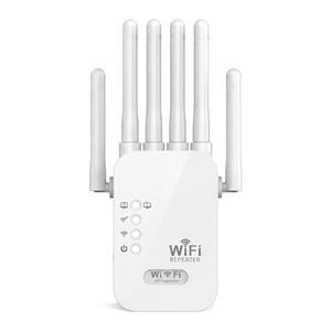 WiFi Extender - 2026 Upgraded (6 Directional Antennas) Signal Intensifier,1200Mbps WiFi Extender Signal Booster, Wireless Remote Amplifier, WiFi Repeater with Ethernet Port, White