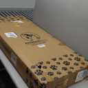 Adjustable Dog Ramp for Bed - Foldable Wooden Ramp for Dogs to Get on Bed, Couch, or Car with 16.5" Wide Walking Space (Walnut Wood with Gray Carpet, Large)