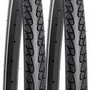 YUNSCM 2-PCS 24x1 3/8 (37-540) Wheelchair Tires Compatible with 24 x 1 3/8 24x1 3-8 Road Bike Bicycle Tires (Y-1286)
