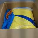 Inflatable Bounce House Jumping Castle Slide with Blower, Kids Bouncer with Basketball Rim, 110x82.5x72.8 Inch Bouncy Castle