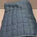 YnM Exclusive Weighted Blanket, Soothing Organic Long Stapled Cotton, Bed Blanket for One Person of 140lbs, Ideal for Queen/King Bed (60x80 Inches, 15 Pounds, Peacock/Grey Reversible)