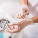 Basic Medical Clear Vinyl Exam Gloves - Latex-Free & Powder-Free - VGPF3002 (Case of 1,000), Medium (Black, M)