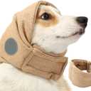 Dog Ear Muffs Dog Head Ear Warp Noise Protection (M-Head Circle(13.7"~18.9"), Brown)