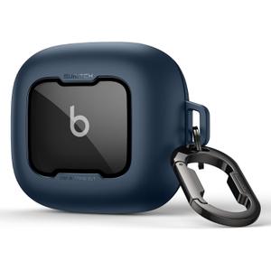 SURITCH for Beats Powerbeats Pro 2 Case Cover, Magnetic Locking Cases for Beats Powerbeats Pro 2 2025, Shockproof Bumper Protective Covers with Carabiner & Keyring & Cleaner Kit, Navy