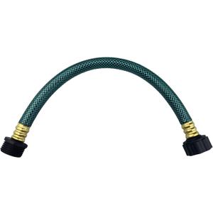 PVC Garden Hose 1/2 Inch, Flexible Water Hose with Male and Female Fittings, No Leaking, Heavy Duty, for Household, Outdoors, Lawns, Patio (1 FT, Green, Plastic Fittings)