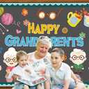 Happy Grandparents Day Photography Backdrop Best Grandpa Grandma Party Decoration Love Grandparents Family Holiday School Decor 7x5ft