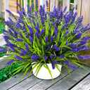 TSTWETO Artificial Plants Outdoor, 22 Pcs Fake Flowers UV Resistant Outdoor Artificial Lavender Flowers, Plastic Faux Plants for Porch Garden Planter Yard Window Box