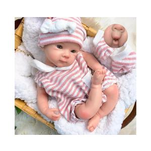 13 inch Full Silicone Reborn Baby Doll, Realistic Real Eye Open Baby Girl Doll, Newborn Toddler for Ages