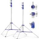 Light Stand Photography Kit, 10.5ft/320cm Studio Light Stand with 1/4" and 3/8" Screw, Adjustable Lighting Stand for Softbox, Ring Light, LED Panel, Professional Light Stand Tripod-2 Pack