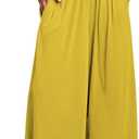 ANRABESS Women Palazzo Pants Summer Boho Bagyy Wide Leg High Smocked Waist Casual Loose Lounge Pant with Pocket (S)