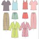 Simplicity US1563A Easy to Sew Teen's, Men's and Women's Pajama Sewing Pattern Kit, Code 1563, Sizes XS-XL