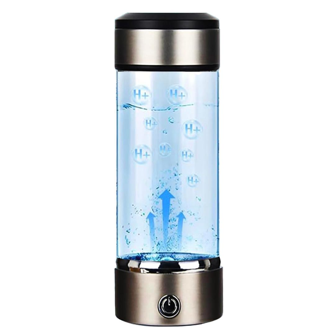 SANTIFY Hydrogen Water Bottle 14 Oz Portable Hydrogen Water Ionizer Machine - Hydrogen Water Generator - Hydrogen Rich Water Glass Health Cup (1)