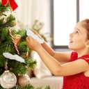 Taiyin 30 Pcs Artificial White Doves for Christmas Tree Decorations 5.3 Inch Long Artificial Doves Figures Fake White Birds Foam Clip for Craft Home Garden Wedding DIY Decor Christmas Tree Ornaments