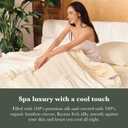 Silk Comforter King Size | 100% Mulberry Silk Fill with Organic Bamboo Viscose Shell | Summer Cooling Blanket for Hot Sleepers, Lightweight Breathable All-Season Bedding (Cream, 104"x90")