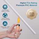 ZhiYo 71in Wire Covers for Cords on Wall, One Cord Hider, Self-Adhesive Cord Covers for Wires on Wall, Paintable TV Cable Hider, White Cable Management Raceway Kit, 5X L14.2in, W0.5in H0.4in