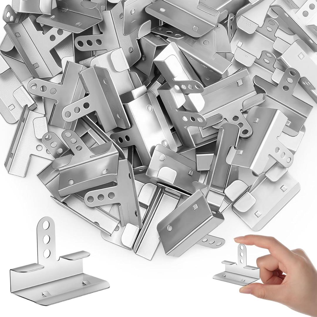 Shimeyao 50 Pack 1/2 Inch Drywall Corner Repair Clips  Wall Back-up Fasteners for Studs, DIY & Professional Wall Repair