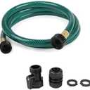 FUNJEE Garden Hose Leakproof for Gardener: 1/2” PVC Water Hoses with GHT Fittings - 5 FT No Kink and Flexible for Outdoor Watering