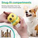 Interactive Dog Toys Bully Stick Holder,Treat-Dispensing & Squeaky Dog Chew Toys to Keep Them Busy Multifunctional Natural Rubber (Yellow)