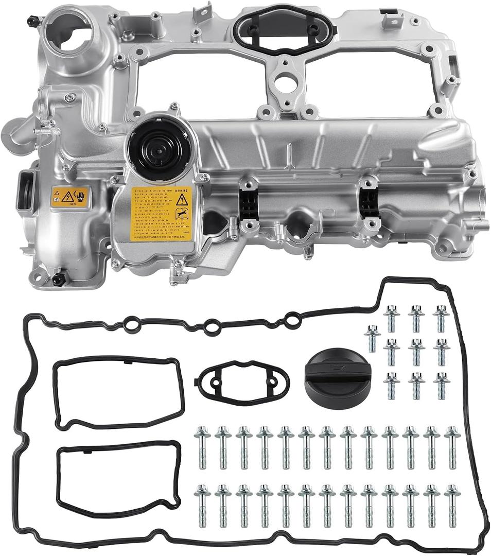 WATERWICH Aluminium Valve Cover kit Compatible with N20 BMW 528i xDrive 328i GT xDrive 320i 228i 428i X1 X3 X4 X5 Z4 2.0L Replacement for 11127588412