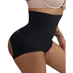 2 x VENDAU Butt Lifting Shapewear for Women Butt Shaper Body Shaper Tummy Control Butt Lifter Panties for Women But Crossdresser (Black, XXXL)