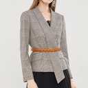 Women's Fashion Classic Metal Buckle Leather Belt with Jeans Dress (36-39 (Pant 18-20), Add-dark Orange-gold)