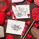 Zonon 36 Pcs Valentine's Day Pencils Bulk Plastic Stacking Heart Pencils Cute Smile Face Pens for Valentine's Day Gifts Rewards Goodie Bag Stuffers Party Favors (Red and Pink)