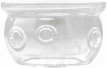 Standard Size Teapot Warmer, Heatproof Borosilicate Glass Warmer Smokeless Candle Warmer Plate for Aromatherapy, Brewing Tea, Warm Coffee 13x7cm