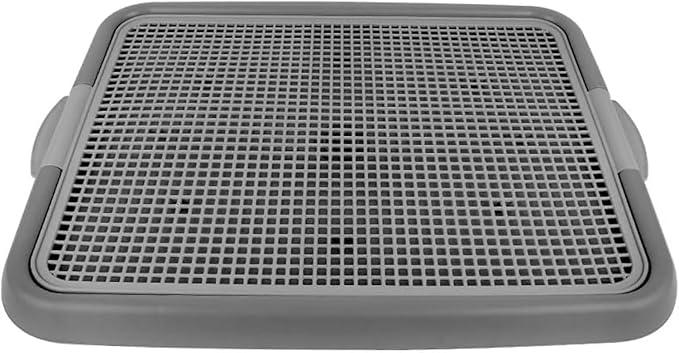 Puppy Potty Tray with Mesh – Dog Pee Pad Holder for Small Dogs & Puppies, Indoor Dog Potty Training Toilet, Plastic Leak-Proof Dog Potty Tray, 
Small - 20 x 16 in