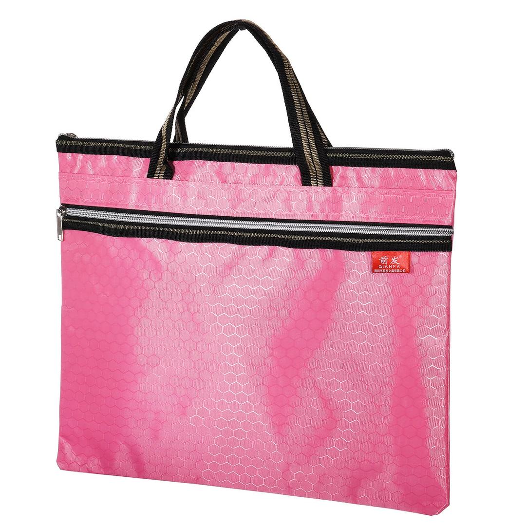 PATIKIL Waterproof Zipper File Bag, Documents Books Tools Storage Zip Pouch for Office Travel, Pink