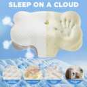 Cervical Neck Pillow - Memory Foam Pillow, Ergonomic Contour Pillow for Back and Side Sleepers, Breathable Slow-Rebound Foam, Cloud-Like Comfort (1, White)