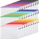 EOOUT 36pcs Pencil Pouch, Mesh Zipper Pouch Zipper Bags, 6x9 Inches Large Storage Bags for Organizing, 12 Colors Puzzle Bag Zipper File Bags for Office Supplies