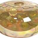 11" Hammered Glass Shade Replacement for E26 Pendant Lights, Chandeliers, Table Desk Floor Lamps and Wall Sconces, Champagne Amber Lampshade for Vanity Light, Dia 11", Height 5.5", Fitter 1.65"