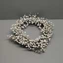 JINGHONG Winter Wreaths for Front Door 20 Inch Artificial Winter Wreath White Berry Wreath for Indoor Outdoor Window Wall Christmas and Winter Celebration