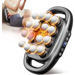 VTT 16 Head Massage Gun Deep Tissue, Percussion Muscle Massager with 16 Heads, 3 Modes & 30 Intensities,Quiet Handheld Massager for Back Neck Shoulder Legs Muscle Pain Relief