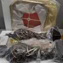 28.5" high Vintage Brown Table Lamps Set of 2 - Bedside Lamp with Faux Silk Shades - for Bedroom and Living Room with USB and Nightlight - Perfect for Nightstands and Bedrooms (Bulb Included)