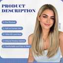 HAIRCUBE 13x6 HD Transparent Lace Front Wig, Ash Blonde Long Straight Synthetic Wig Glueless Wig with Natural Density Hairline & Adjustable Cap