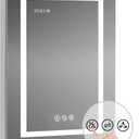Blossom LED Medicine Cabinet with Mirror, 24x32 In | Lighted Bathroom Mirror Medicine Cabinet with Defogger | Recessed or Surface 3X Makeup Mirror, 3 Color Dimmer, Outlets & USB | A2(M)-24-Right Hinge