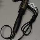 24K Gold Thermal Brush, Blowout Long Lasting Look Curling Brush, 30s Fast Heated Round Brushes 1.5" Makes Hair Smoother Get Natural Curls, 5 Temp Settings, Universal Voltage for Travel, Easy to Use