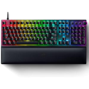 Razer Huntsman V2 Optical Gaming Keyboard: Fast Clicky Optical Switches w/Quick Keystrokes & 8000Hz Polling Rate - Doubleshot PBT Keycaps - Dedicated Media Keys & Dial - Ergonomic Wrist Rest