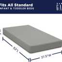 GAP babyGap TrueSleep 2-Stage Deluxe Crib and Toddler Mattress - Waterproof - GREENGUARD Gold Certified – Temperature Regulating – Moisture Wicking