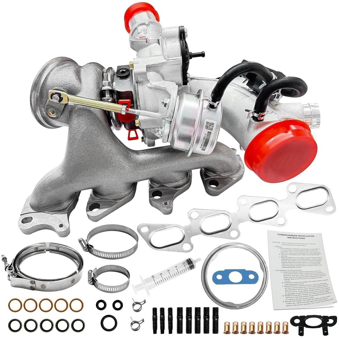 55565353 Turbo Turbocharger with Complete Installation Kits | Compatible with Chevy Cruze 2011-2015, Cruze Limited 2016, Trax Sonic Buick Encore L4 1.4L (Fits LUJ LUV Engine Only)
