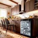 Dishwasher Magnet Cover, Dishwasher Magnetic Decoration, Flower-Themed Sticker, Dishwasher Refrigerator Protection Magnetic Decoration, Kitchen Art Decoration 23x25.5 inches