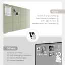Bumusty Large Cork Board 48" x 36" Alternative - 12 Pack Felt Wall Tiles with 70 Safe Removable Adhesive Tabs, 30 Pushpins, Cork Boards for Walls Pin Board Bulletin Board Office Decor (Sage)