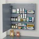 Medicine Cabinet Organizer, Medicine Storage Organizer, Acrylic Makeup Organizer Tray, Clear Bathroom Shelf for Cabinet, Sink, Vanity, Countertop (2-Pack), 10 inches x 2.7 inches x 3.5 inches