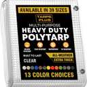 Poly Tarps, Clear Tarp 1016 ft, 12 Mil Heavy-Duty, Waterproof, UV Resistant, Reinforced Grommets, All-Purpose Cover