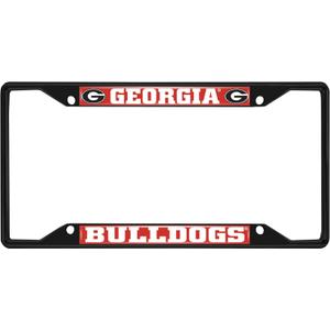 FANMATS 31250 Georgia Bulldogs Metal License Plate Frame Black Finish