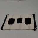 Black White Boho Fringe Tasseled Pillow Cover, Neutral Decorative Rectangular Throw Pillow Case, Geometric Modern Sham for Bed Couch Living Room, 12x20 inches, 1PCS